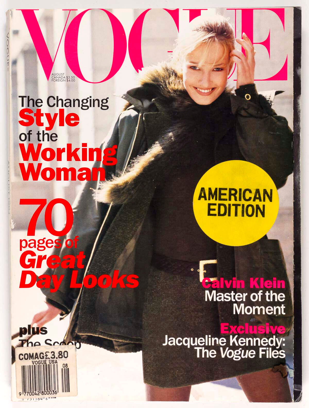 Karen Mulder LINDA EVANGELISTA Bridget Hall VOGUE August 1994 Kirsty Hume CK vtg