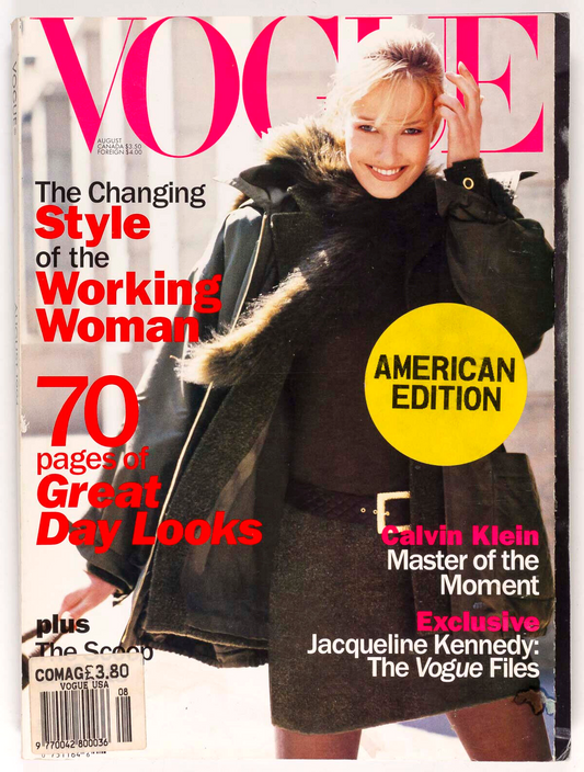 Karen Mulder LINDA EVANGELISTA Bridget Hall VOGUE August 1994 Kirsty Hume CK vtg