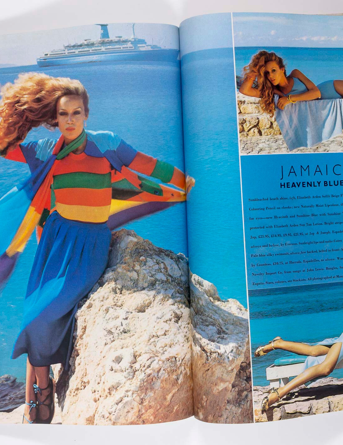 Jerry Hall ANTONIO LOPEZ Norman Parkinson DONOVAN Jamaica TOSCANI Vogue May 1975