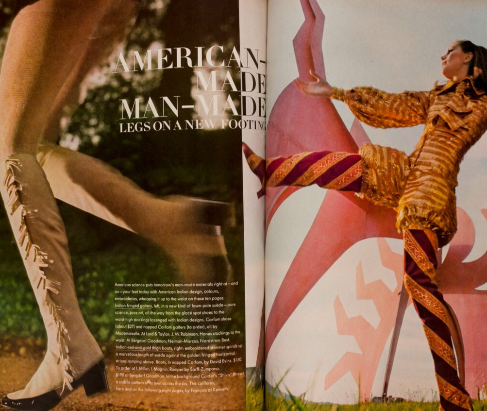 Lauren Hutton TINA AUMONT Norman Parkinson VOGUE August 1968 Veruschka HORST vtg