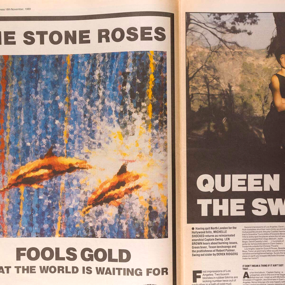 THE STONE ROSES Paint NME November 1989 magazine KEVIN CUMMINS Fools Gold poster
