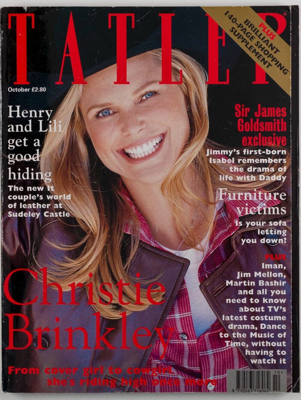 Christie Brinkley GHISLAINE MAXWELL Iman JAMES PUREFOY Jodie Kidd SUDELEY Tatler