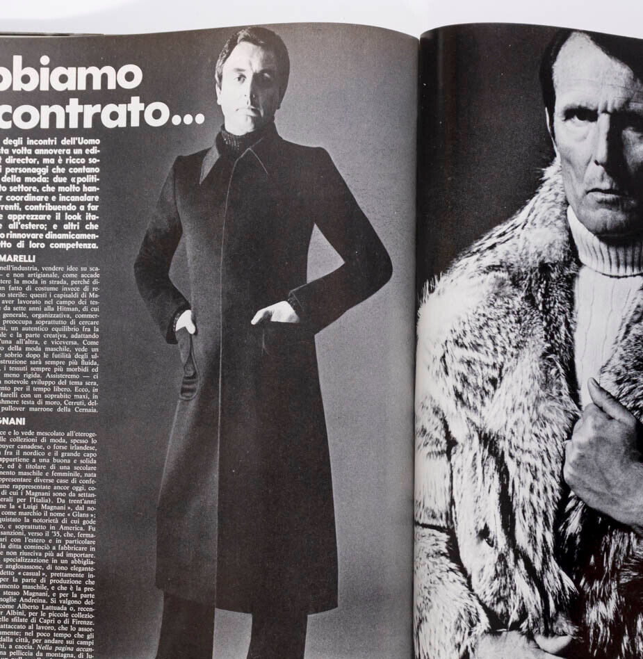 Ossie Clark KARL LAGERFELD Patrick Lichfield MICHEL DUCHAUSSOY ski L'UOMO VOGUE