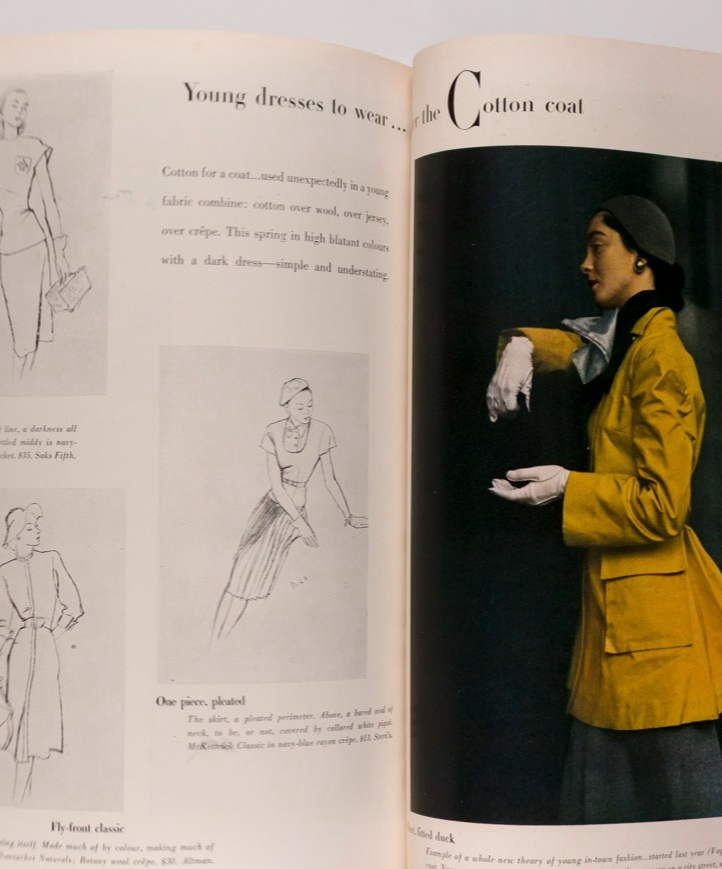 RENE BOUCHE Vertes PENN Vogue March 1947 Hitchcock BERGMAN Costume Institute VTG