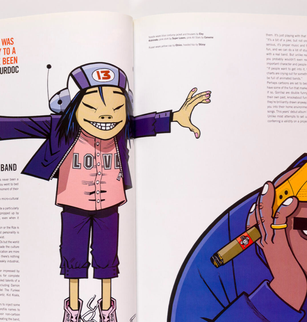 GORILLAZ Jamie Hewlett DAMON ALBARN Jeru DAZED & CONFUSED magazine January 2001