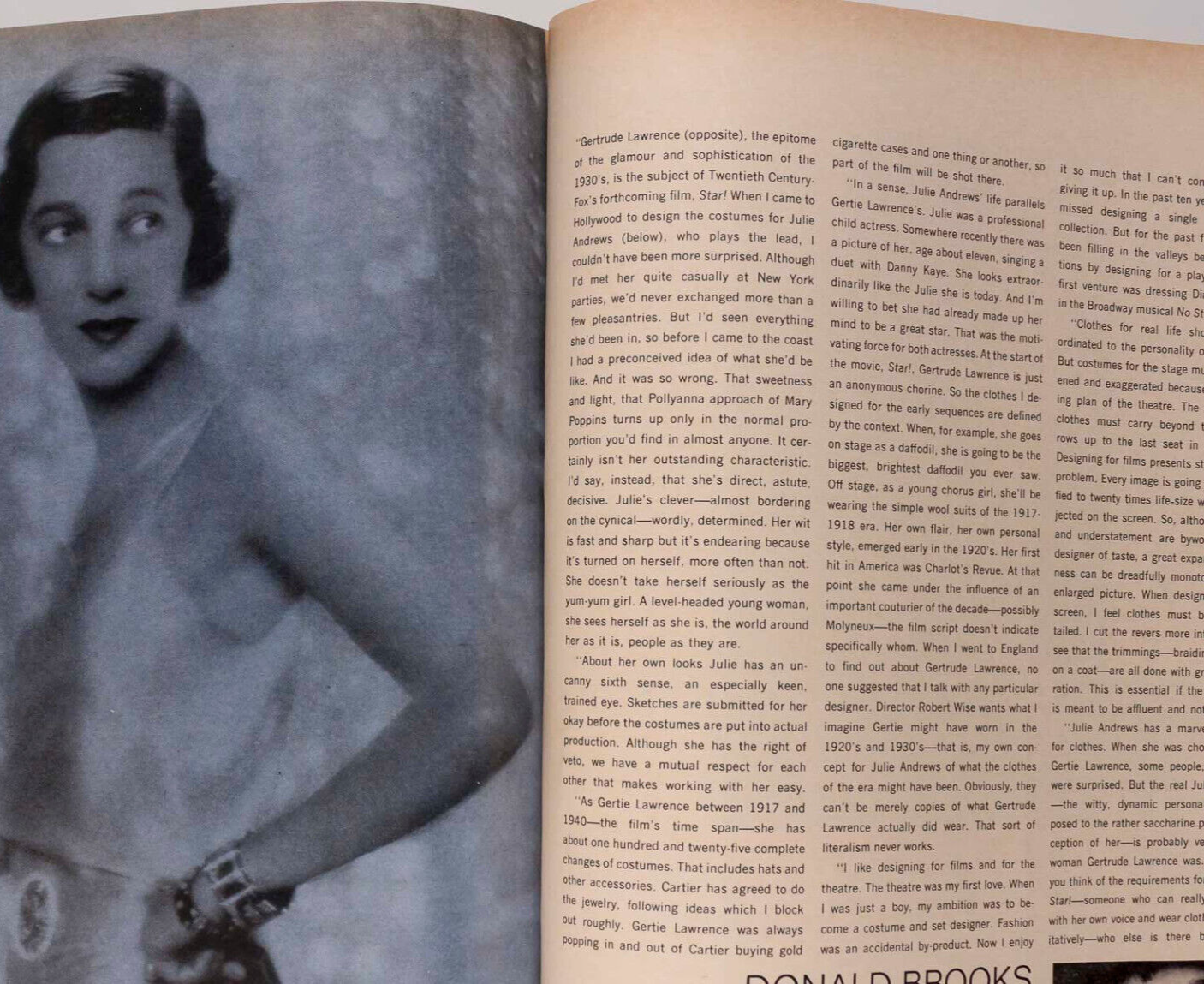 JULIE ANDREWS Samuel Beckett HARPERS BAZAAR 1967 Balenciaga Givenchy GUY BOURDIN