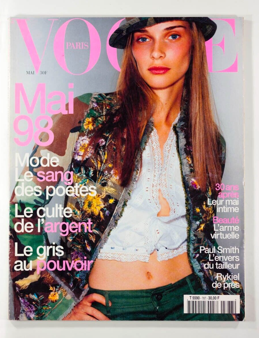 Ewa Witkowska NADJA AUERMANN Paul Smith PARIS VOGUE May 1998 magazine TESTINO