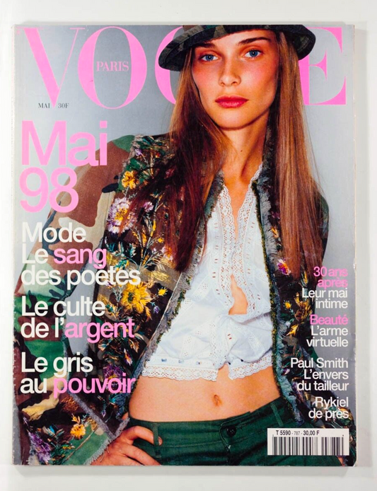 Ewa Witkowska NADJA AUERMANN Paul Smith PARIS VOGUE May 1998 magazine TESTINO