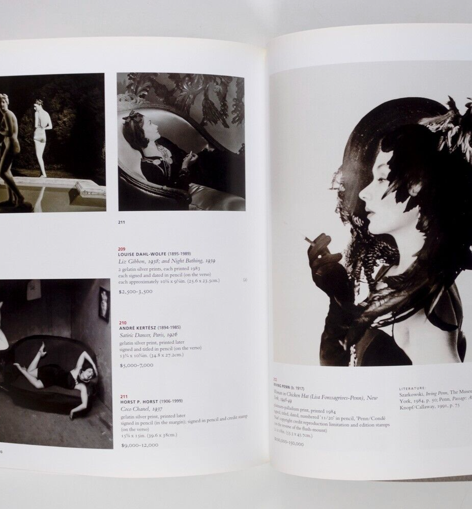 Warhol MAPPLETHORPE Arbus EGGLESTON Beard CHRISTIE'S PHOTOGRAPHS auction catalog