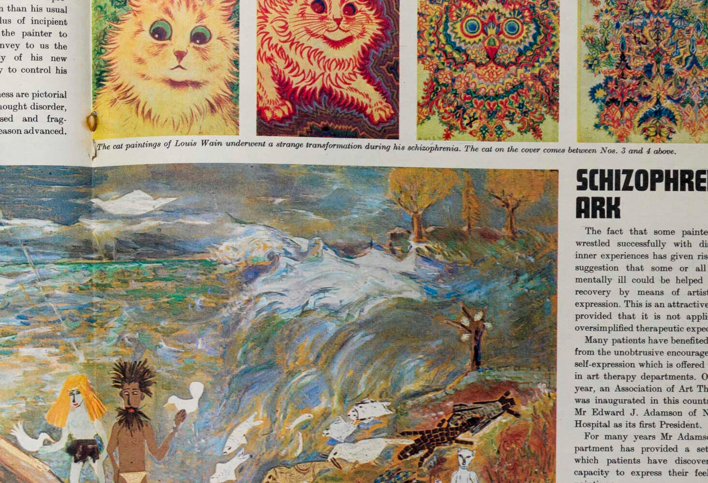 Louis Wain MADNESS ART Andy Warhol DONYALE LUNA Edie Sedgwick  OBSERVER magazine