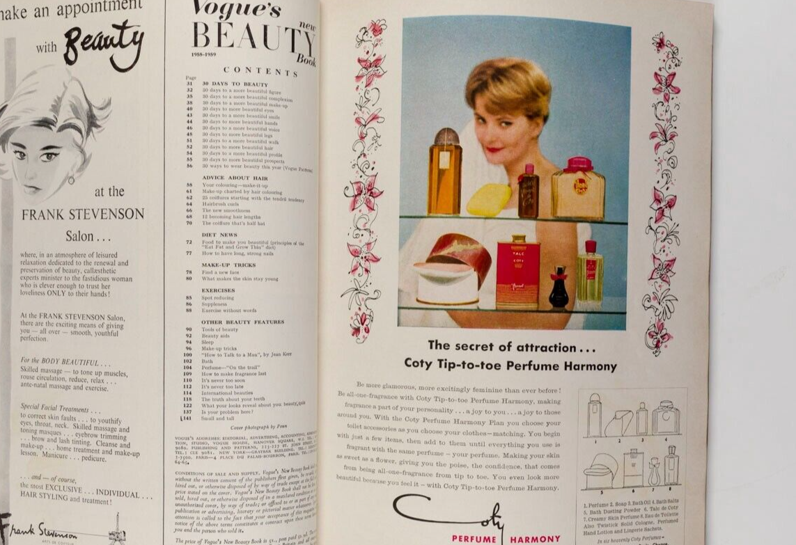 Irving Penn ERWIN BLUMENFELD Erica Perl VOGUE Beauty Book magazine 1958 Make-Up