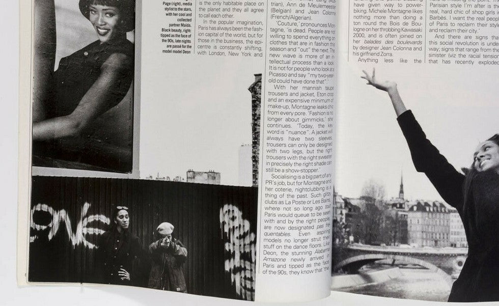 Stephanie Roberts ALAN RICKMAN Nadja Auermann ELLE 1992 Cyberpunk MARK BORTHWICK