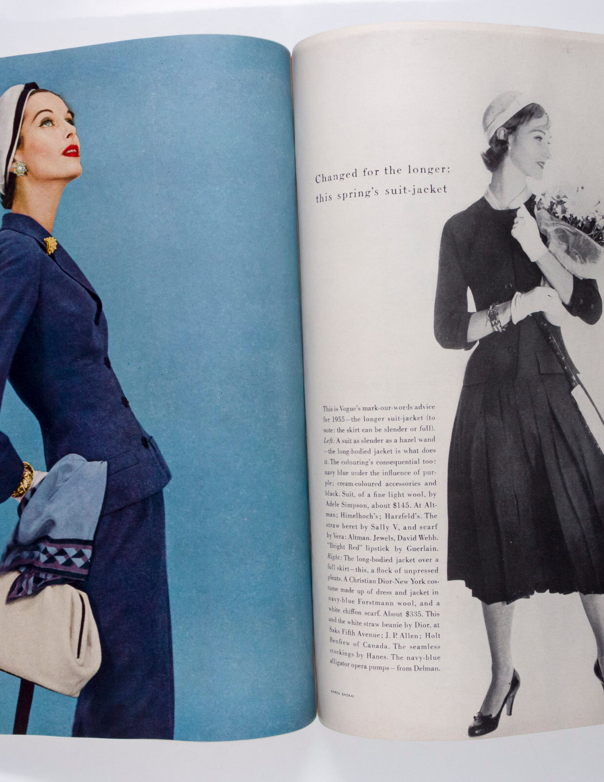 ANNE ST MARIE Blumenfeld COLE PORTER Dagmar SICILY Giacometti VOGUE January 1955