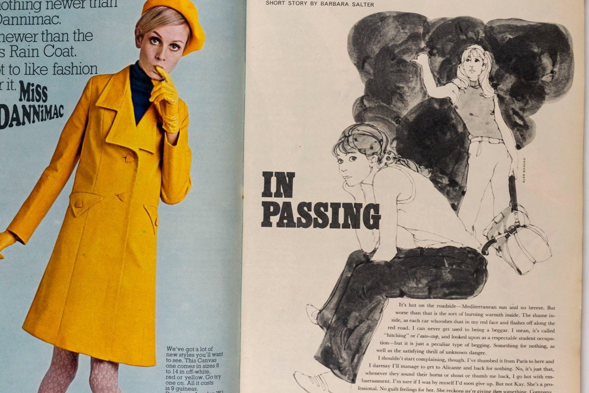 TWIGGY Mick Jagger LYNN REDGRAVE Honey magazine UK May 1967 Helmut Newton MINERS