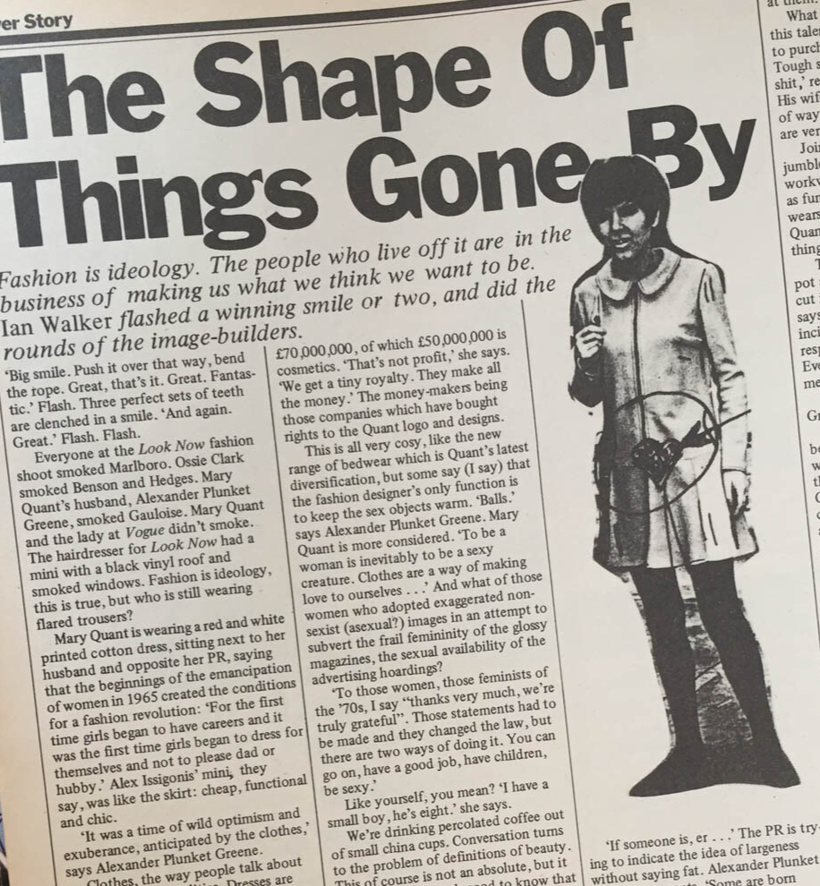 Mary Quant OSSIE CLARK Ralph Steadman TIME OUT magazine 1979 October JORIS IVENS