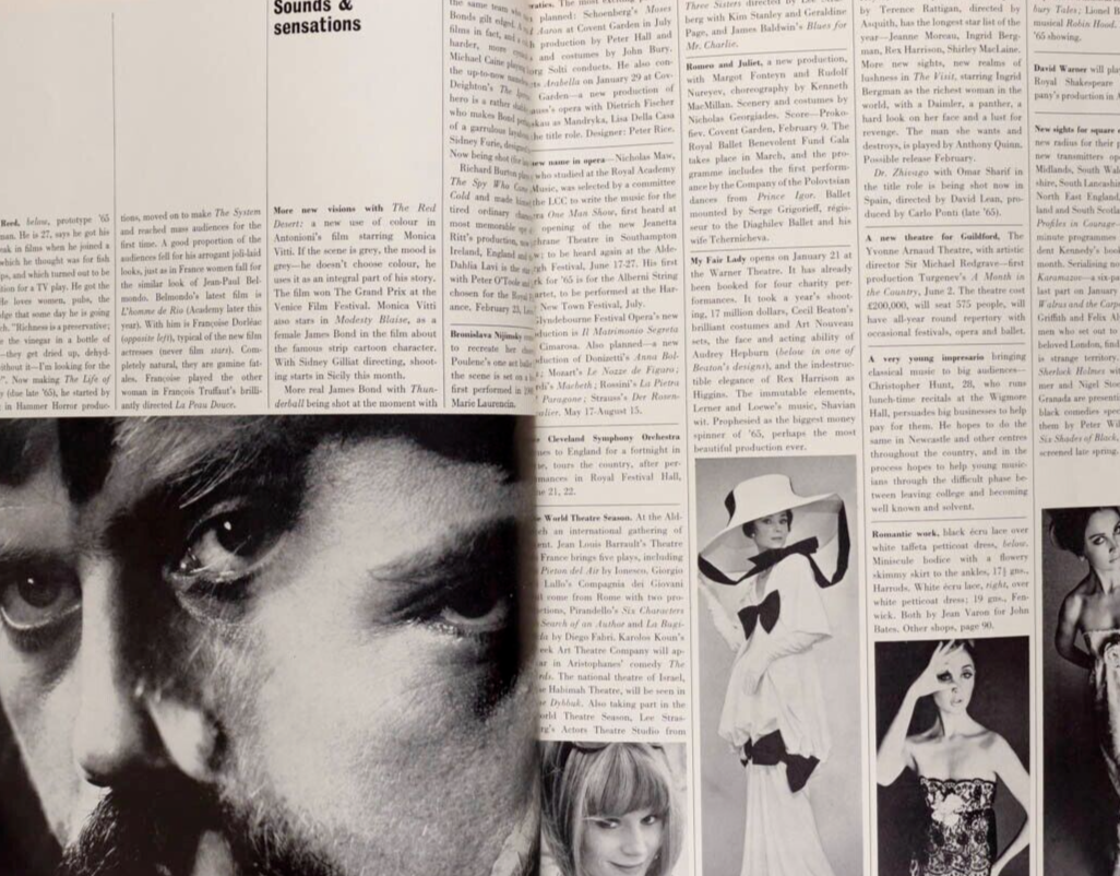 Jean Shrimpton MICK JAGGER Begum Aga Khan VOGUE JANUARY 1965 60th birthday gift