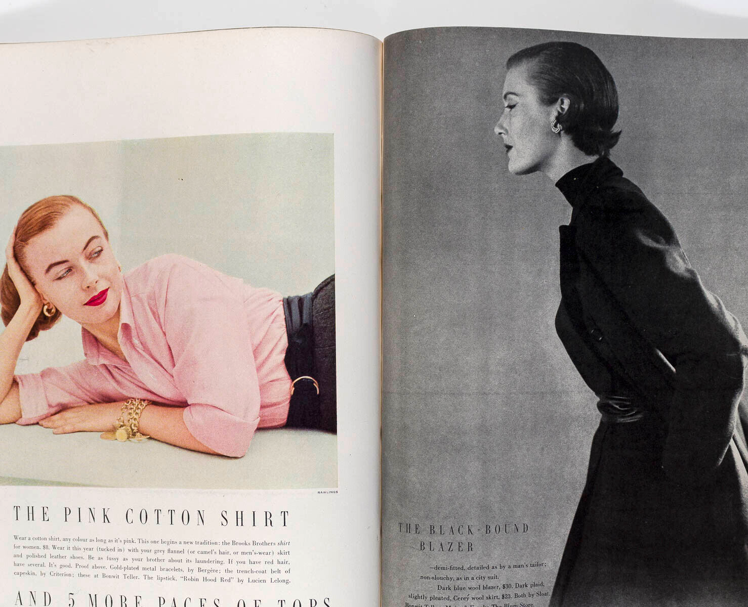 John Rawlings COLLEGE ISSUE vtg 1940's 40s fashion US VOGUE magazine August 1949
