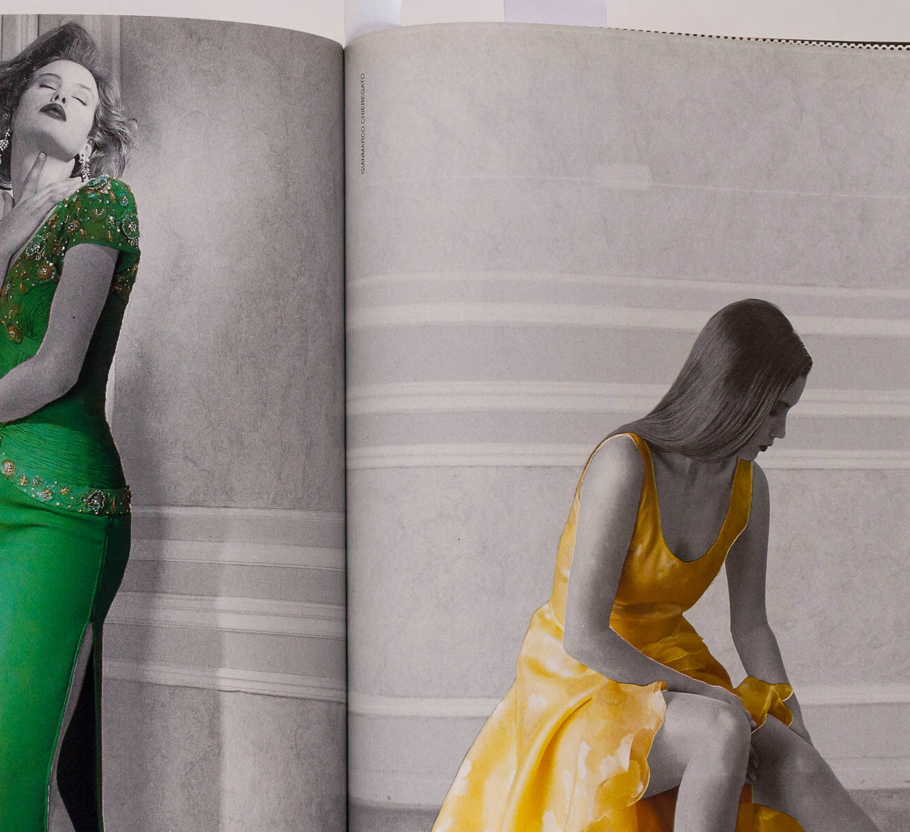 Stephanie Schneider GUY BOURDIN Yasmeen Ghauri HARPERS PARIS March 1990 Joe Eula