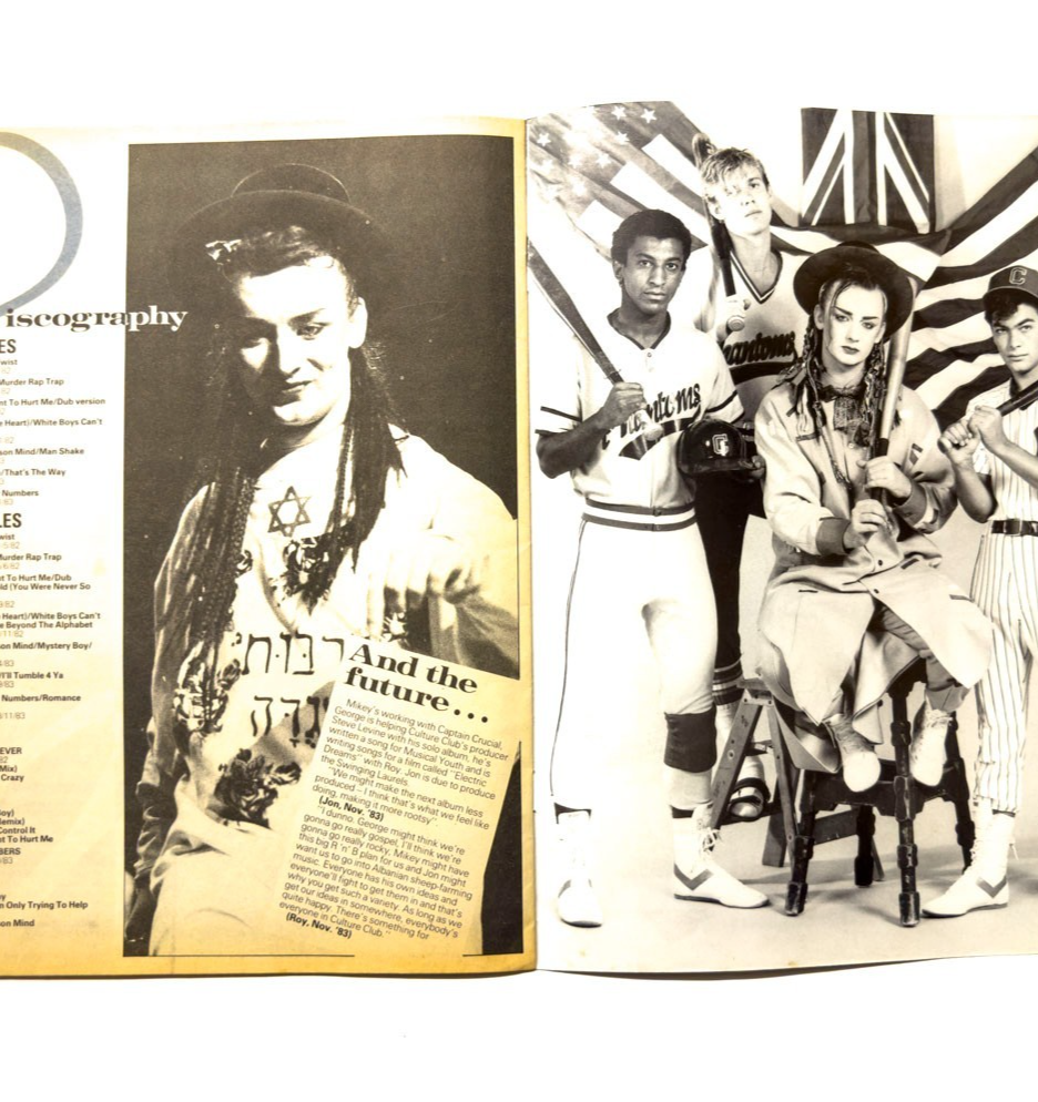 Culture Club BOY GEORGE MM music book MELODY MAKER STAR FILE PHOTO MAGAZINE 1983