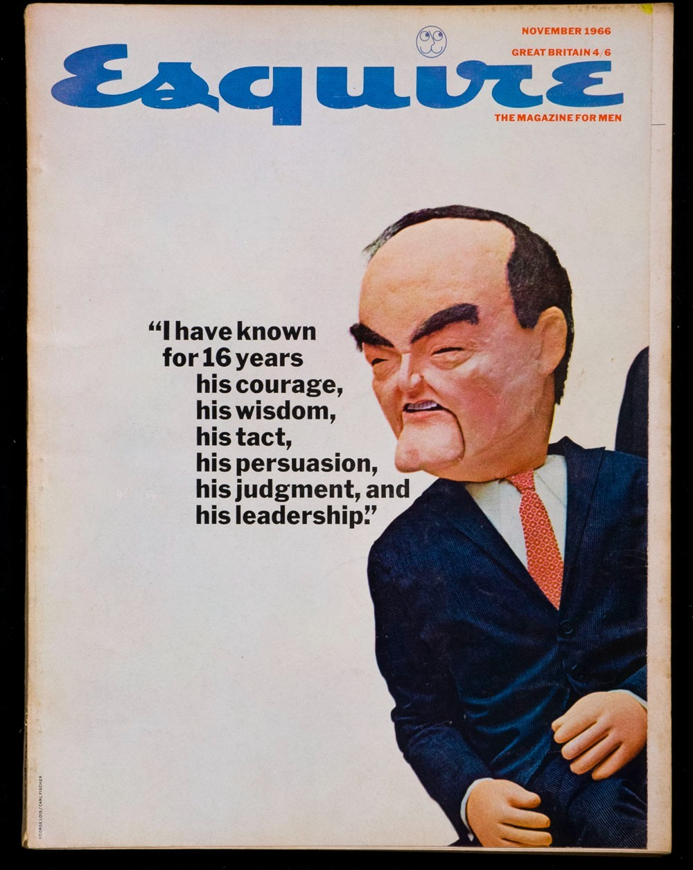 HUBERT HUMPHREY Andy Warhol TENNESSEE WILLIAMS Esquire November 1966 Gay Talese