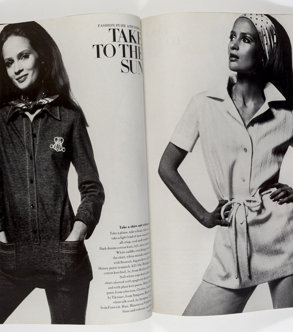 MARISA BERENSON Moyra Swan TWIGGY David Bailey BAHAMAS Ewa Aulin VOGUE May 1969