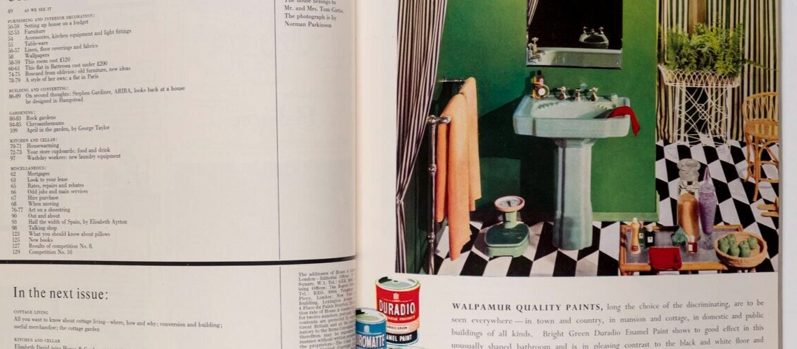 Norman Parkinson HEALS David Whitehead MIDCENTURY MODERN House & Garden magazine