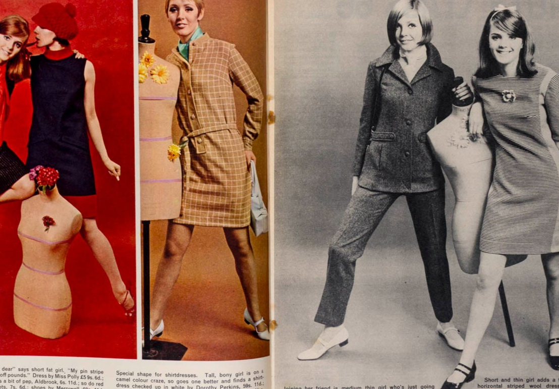 Twiggy CATHY McGOWAN Rita Tushingham TEDDY BOY Petticoat magazine September 1966