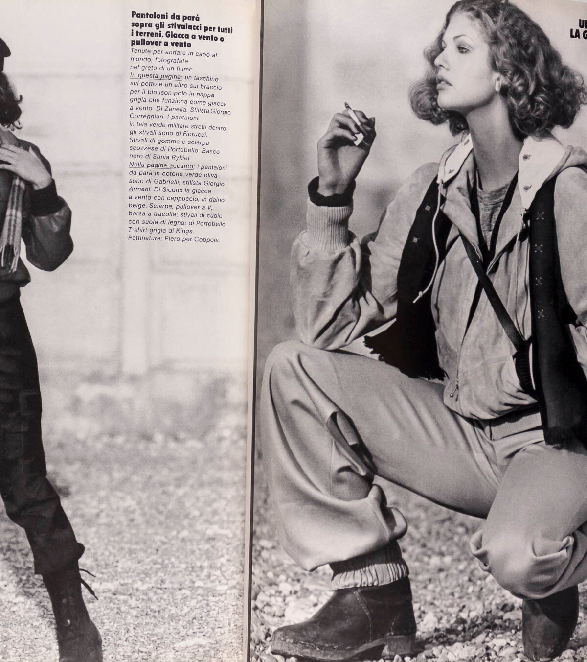 Jaan Stephens GUY BOURDIN Marie Helvin VOGUE ITALIA February 1975 Ungaro YSL vtg