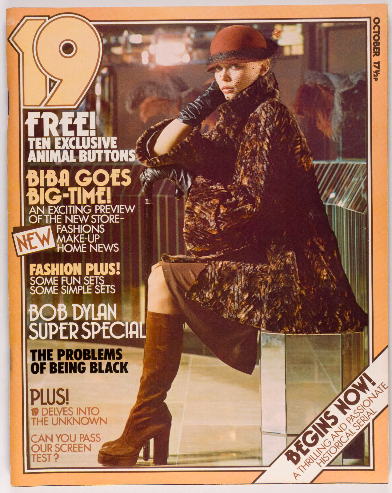 BIG BIBA Bob Dylan LEMMY 19 magazine October 1973 HAWKWIND Armet Francis BRIXTON