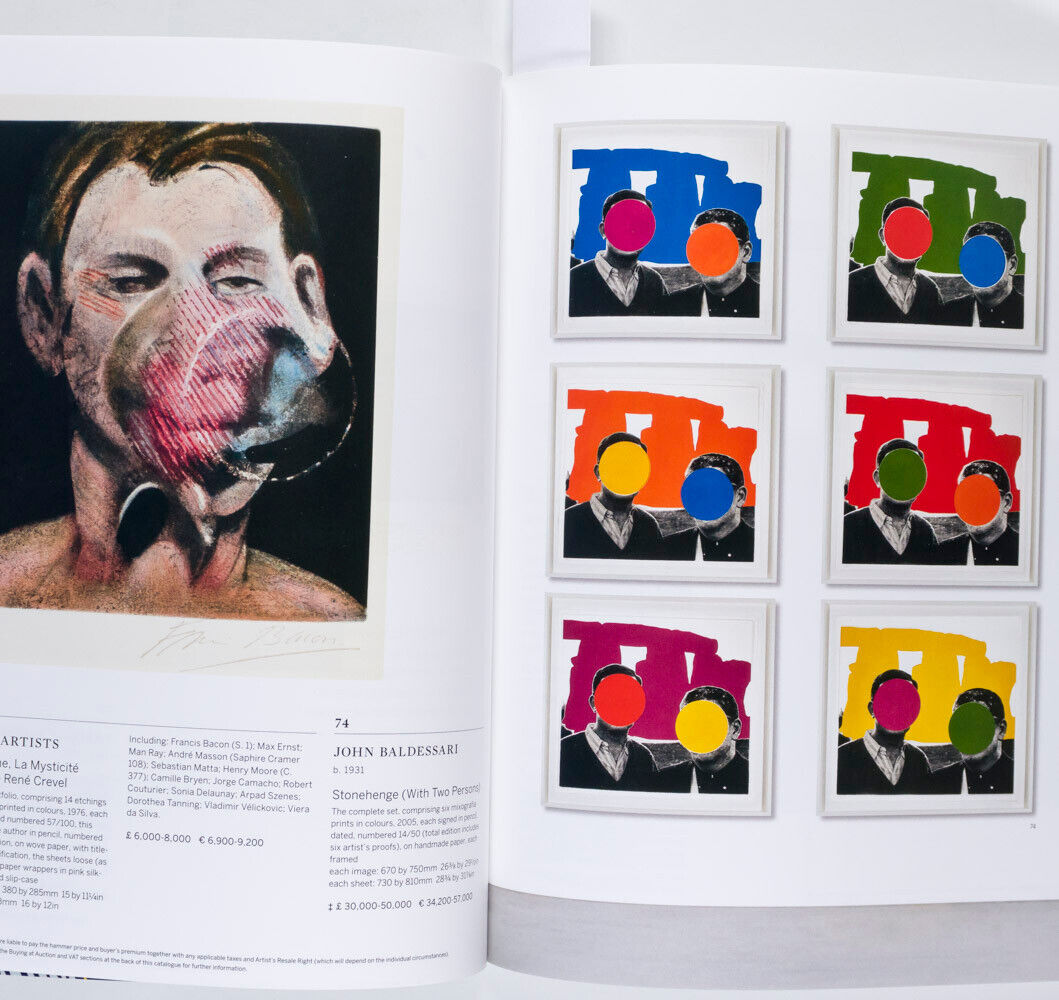 Lichtenstein ANDY WARHOL Francis Bacon SOTHEBYS Prints Multiples AUCTION CATALOG