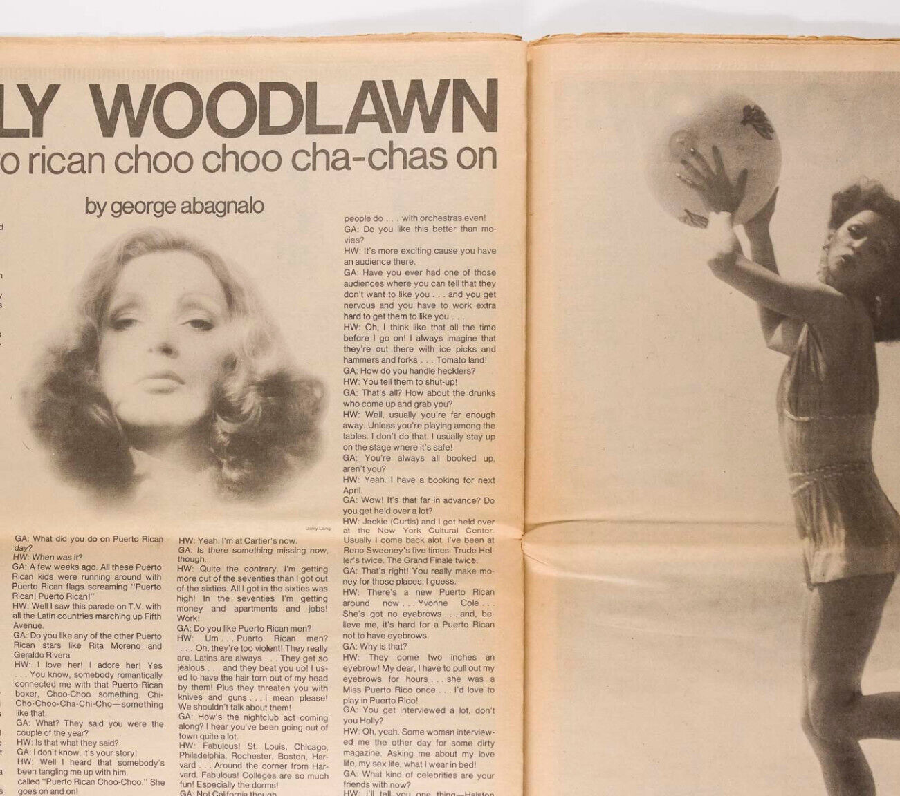 Antonio Lopez PUERTO RICO Holly Woodlawn JEAN-PAUL GOUDE Interview magazine 1975