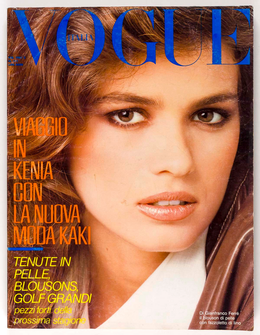 GIA CARANGI Eva Ionesco HANS FEURER New Wave VOGUE ITALIA magazine February 1981
