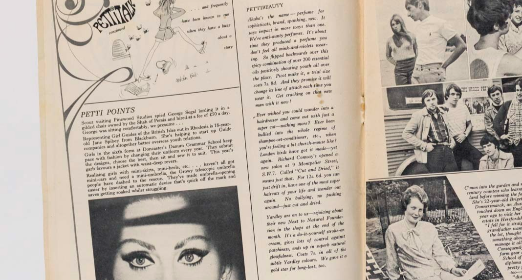 Twiggy CATHY McGOWAN Rita Tushingham TEDDY BOY Petticoat magazine September 1966