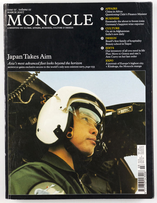 Tyler Brule JAPAN Ann Curry TAIPEI Genoa BRAZIL India MONOCLE magazine 1st issue