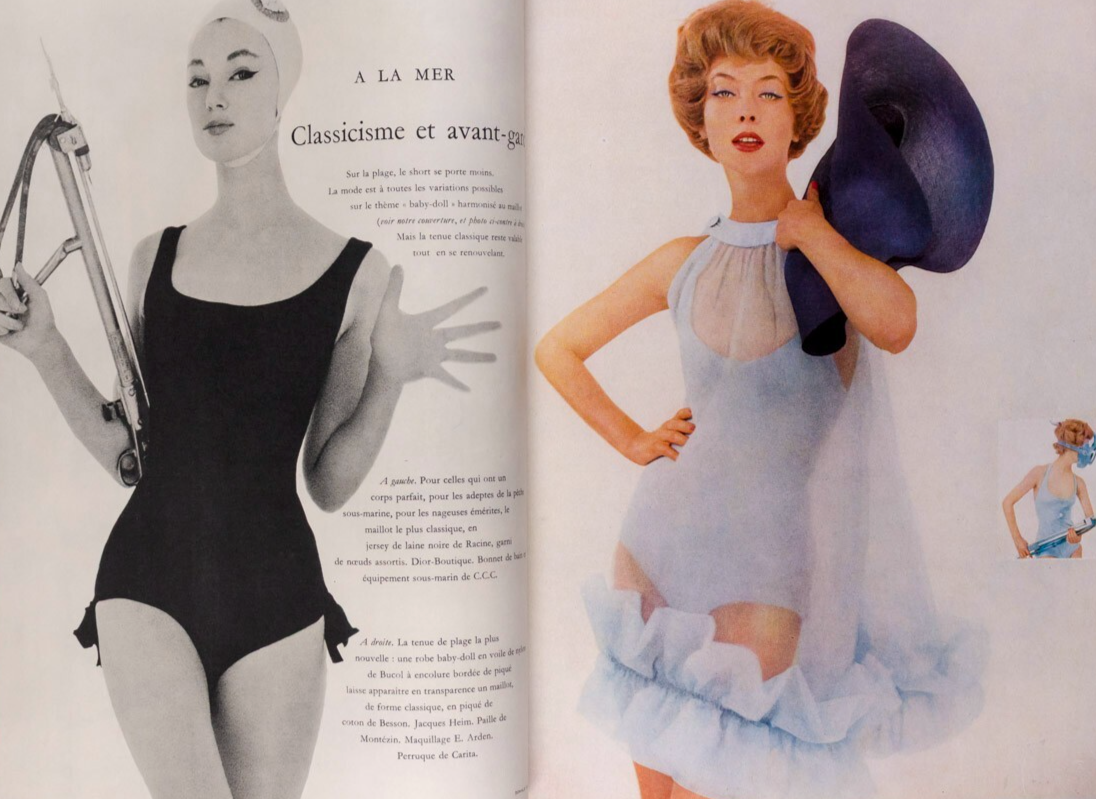 Rose Marie Le Quellec GUY BOURDIN Picasso PARIS VOGUE June 1958 Spain BELMONDO