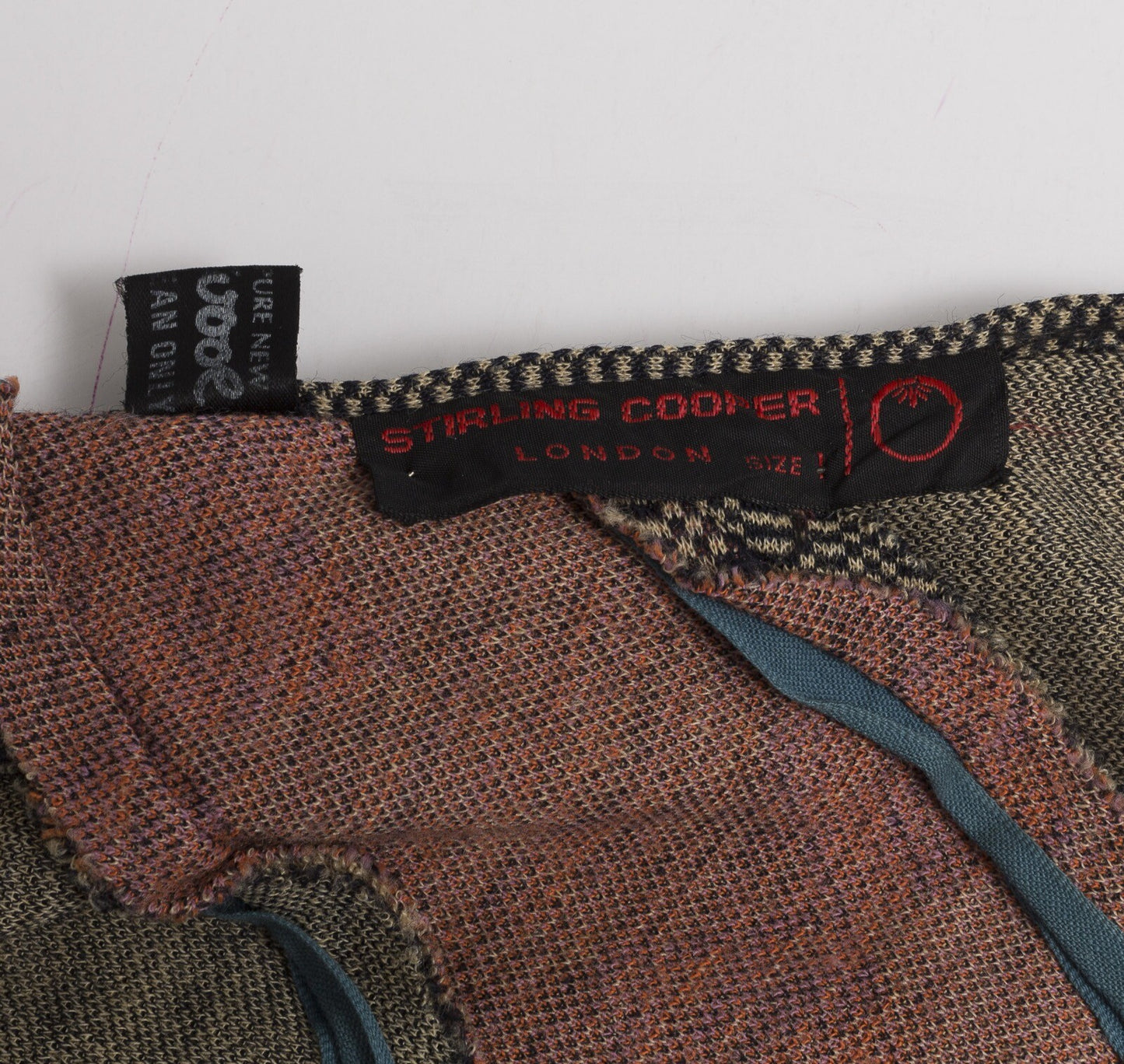 Stirling Cooper WOOL Maxi Asymmetric Skirt SCALLOP HEM Patchwork VTG Herringbone
