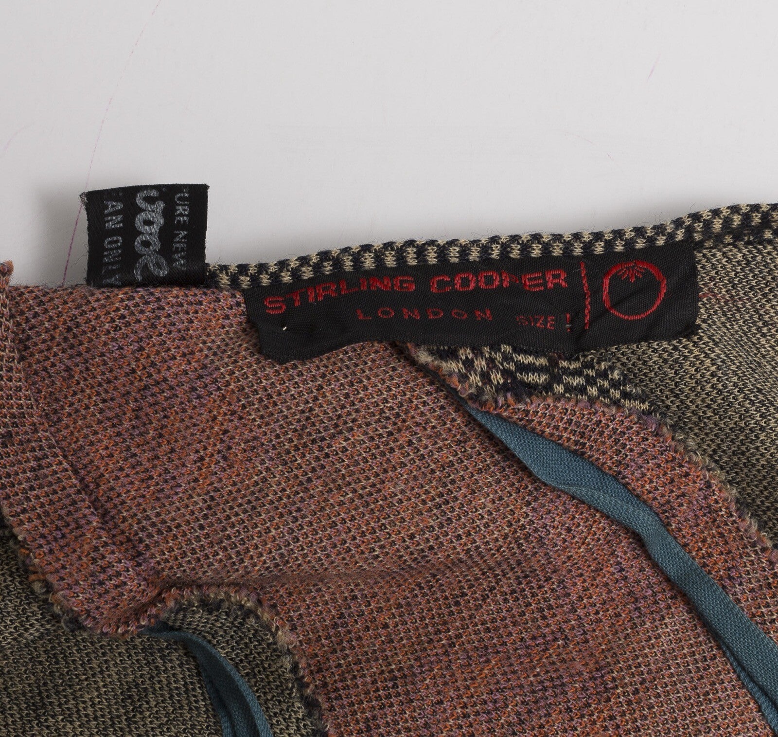 Stirling Cooper WOOL Maxi Asymmetric Skirt SCALLOP HEM Patchwork VTG Herringbone