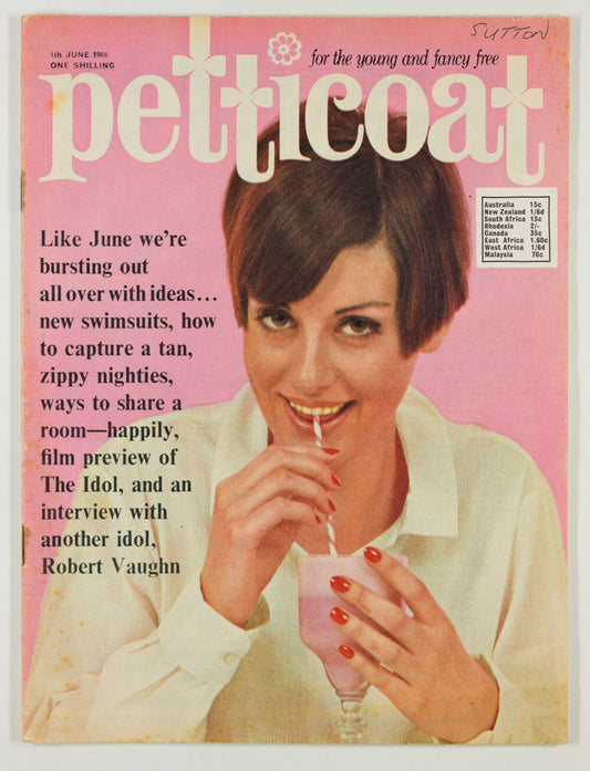 ROBERT VAUGHN Radio Caroline DJ Emperor Rosko TWIGGY vtg 60's PETTICOAT magazine