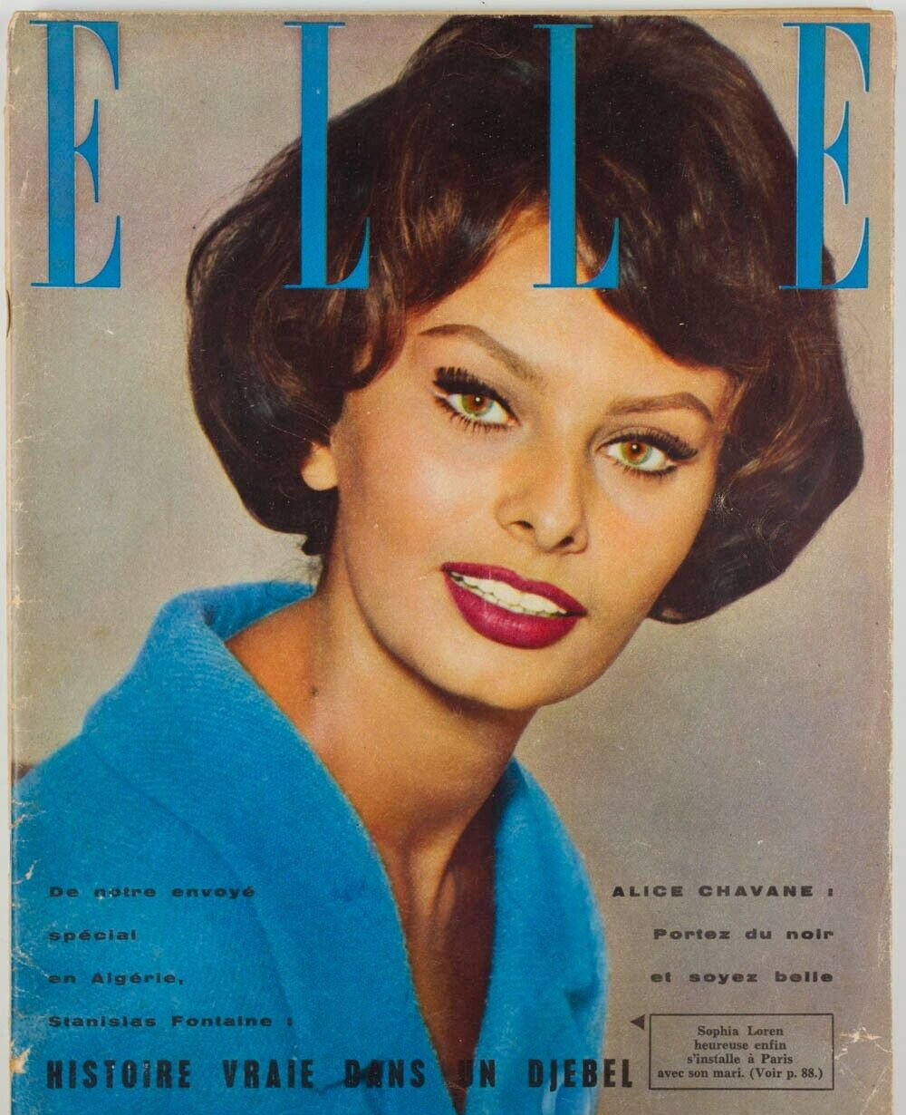 SOPHIA LOREN Alice Chavane ALGERIA Stanislas Fontaine  FRENCH ELLE magazine 50's