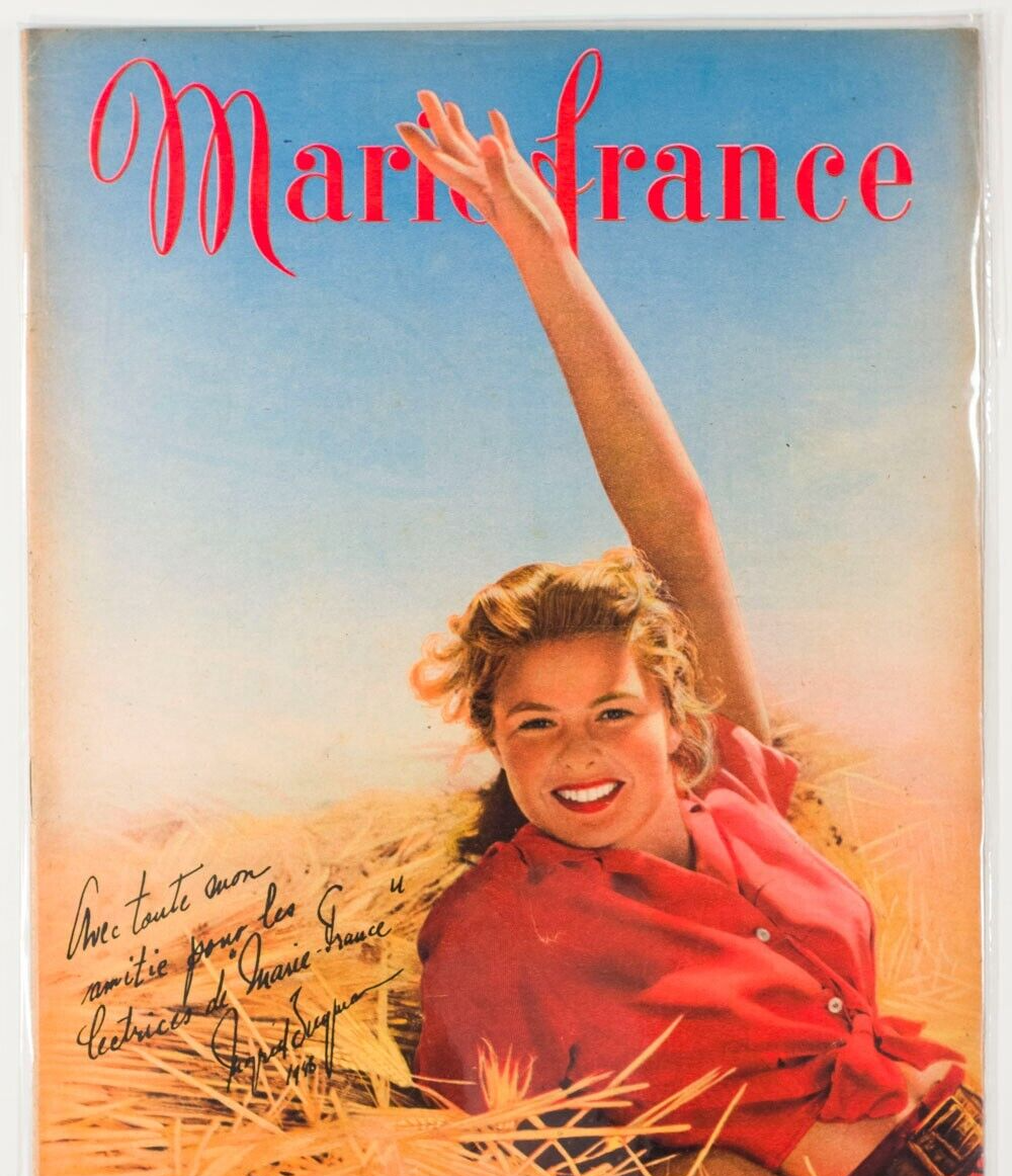 INGRID BERGMAN Vintage French Parisian fashion magazine MARIE FRANCE mode PARIS