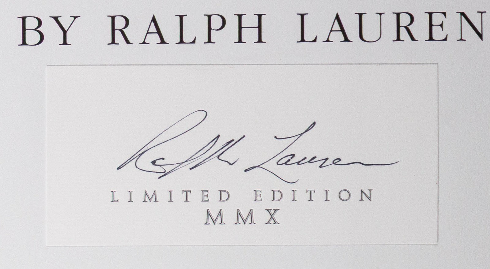 Ralph Lauren SIGNED Rare LIMITED EDITION Rizzoli book MMX slipcase 2007 Hardback