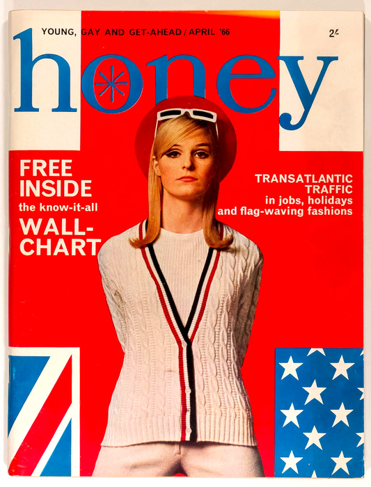 Shrimpton PATTIE BOYD Brigitte Bardot HELMUT NEWTON Honey April 1966 Kennington
