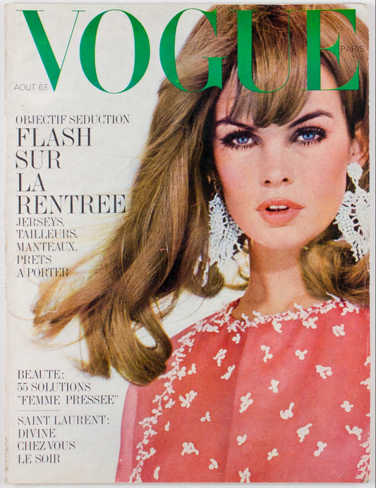 Jean Shrimpton GUY BOURDIN Helmut Newton PARIS VOGUE August 1965 Dali YSL Goya