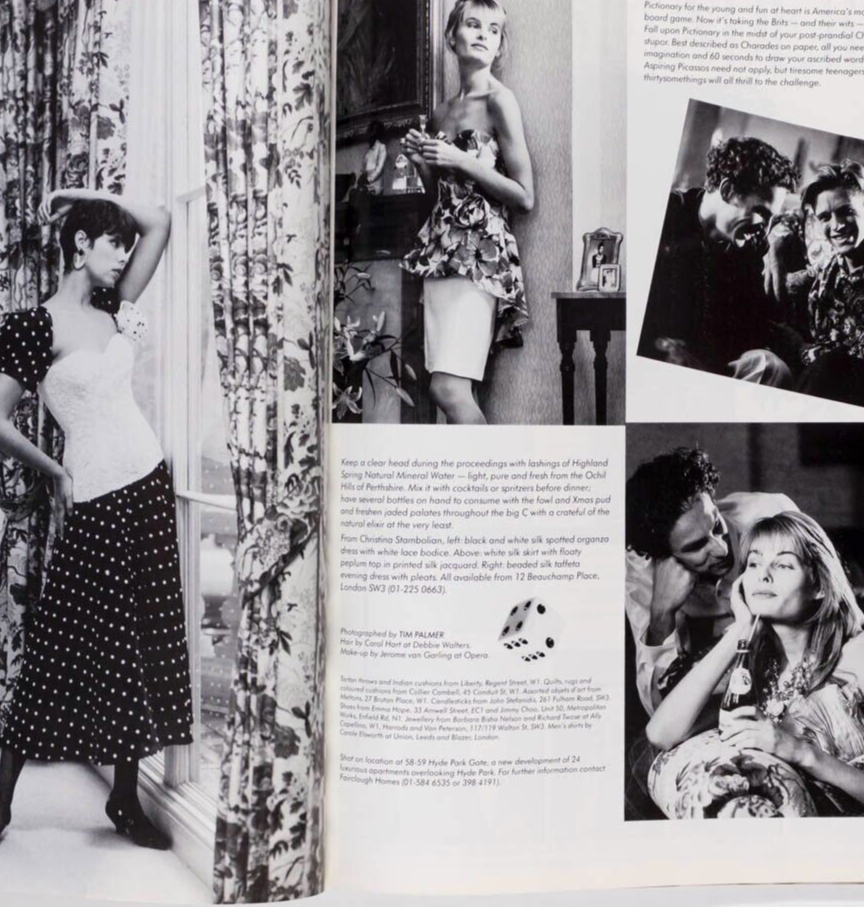 Yasmin Le Bon ISABELLE PASCO Adjani  TATLER December 1989 THOMAS PYNCHON Estefan