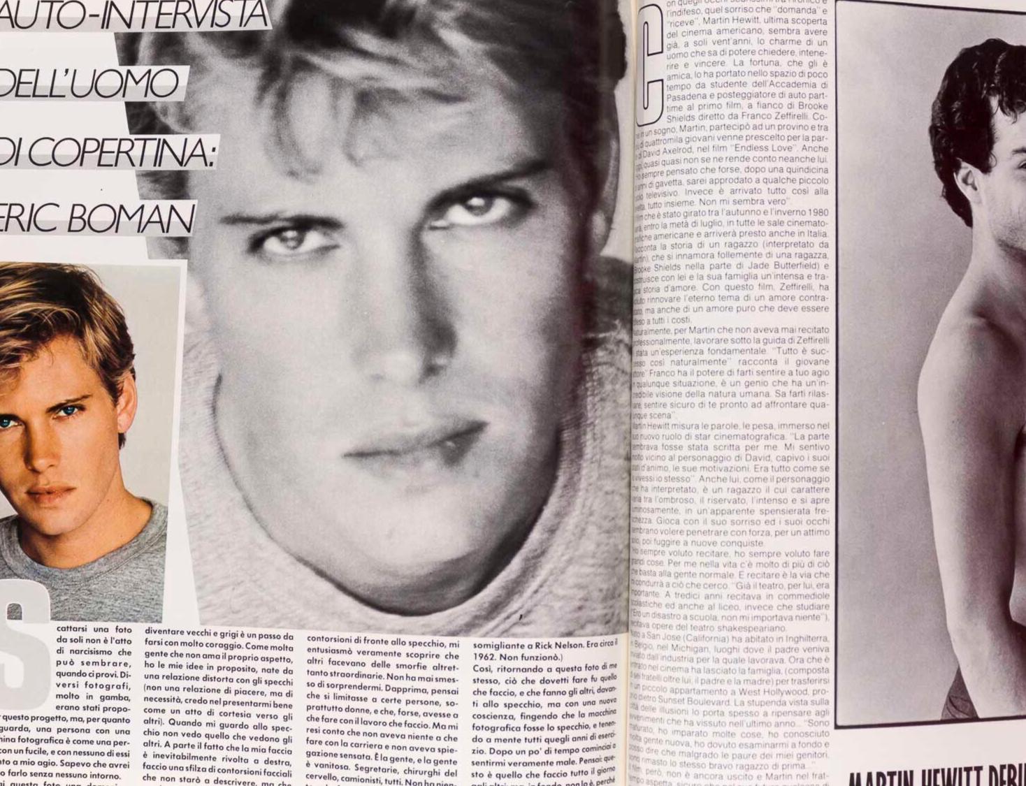 ERIC BOMAN male models 80s menswear VTG Piaget MEN'S HARPER'S BAZAAR ITALIA UOMO