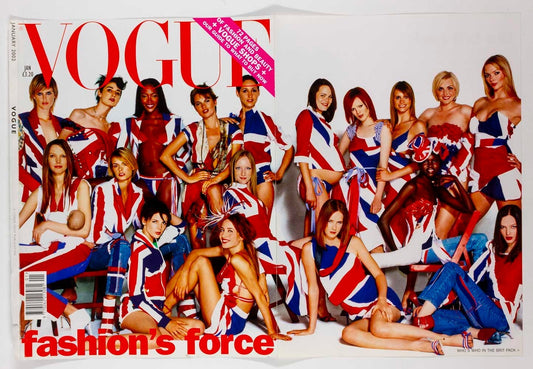 Kate Moss GEORGINA COOPER Galliano VOGUE January 2002 Naomi Campbell COVER ONLY