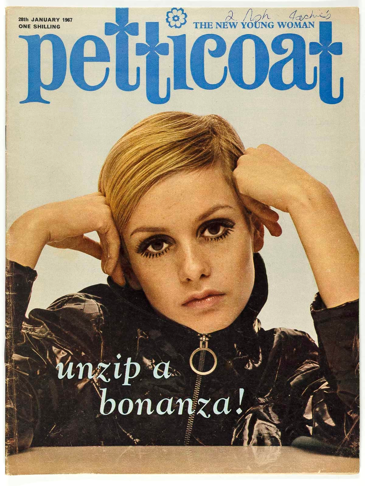Twiggy GEORGE BEST Monkees PETTICOAT magazine 28 January 1967 HAIR Knitwear VTG