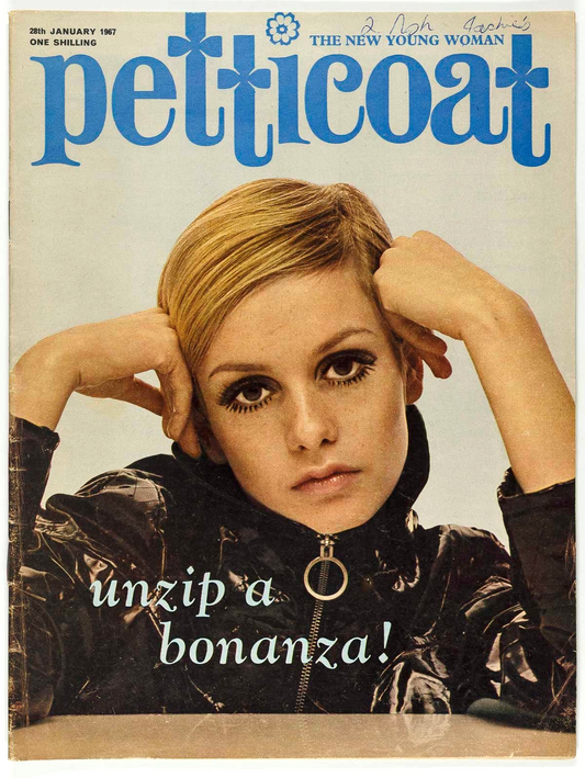 Twiggy GEORGE BEST Monkees PETTICOAT magazine 28 January 1967 HAIR Knitwear VTG