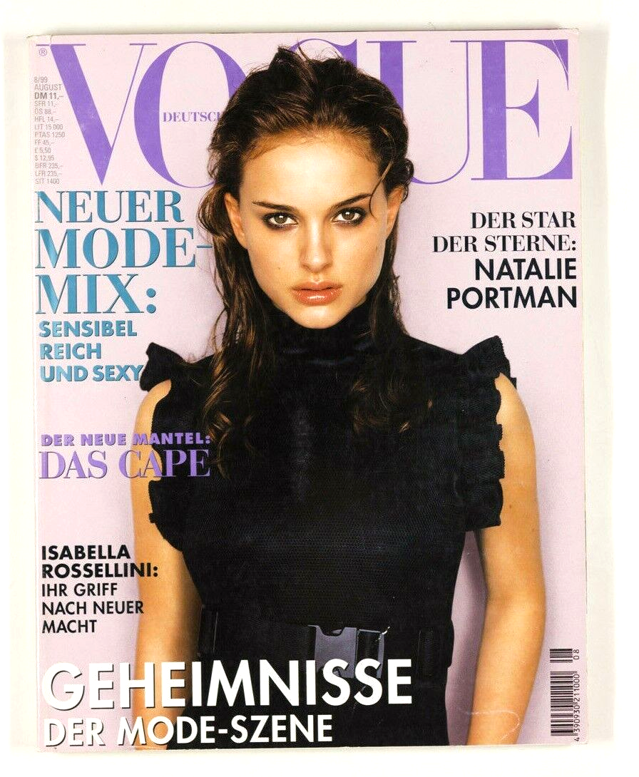 NATALIE PORTMAN Isabella Rossellini VOGUE Germany DEUTSCH German 1999 August VTG