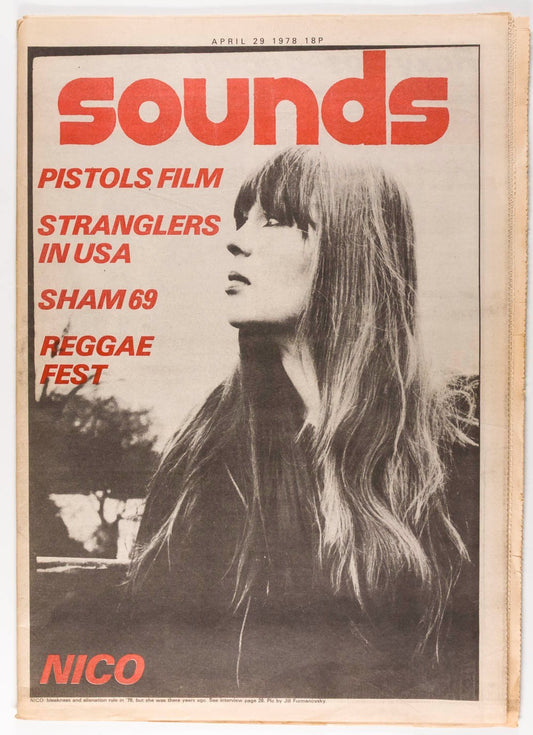 Nico SEX PISTOLS Reggae SOUNDS magazine April 1978 Sham 69 XRAY SPEX Stranglers